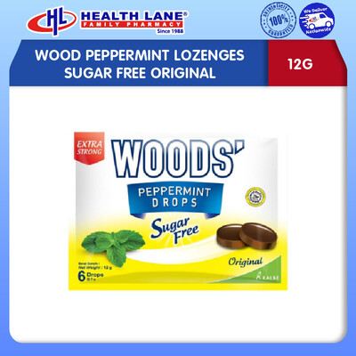 WOODS PEPPERPUDINALOZENGES TANPA GULA ORIGINAL 12G